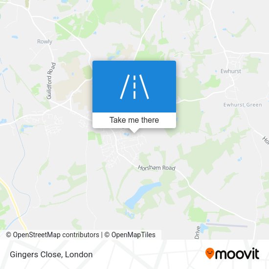 Gingers Close map