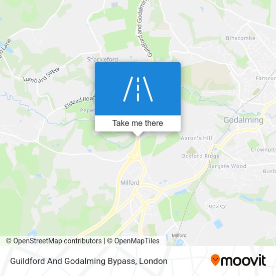 Guildford And Godalming Bypass map