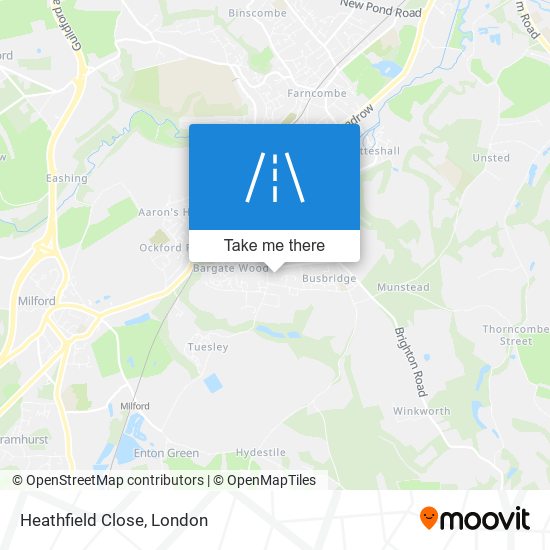 Heathfield Close map