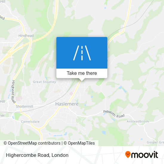 Highercombe Road map