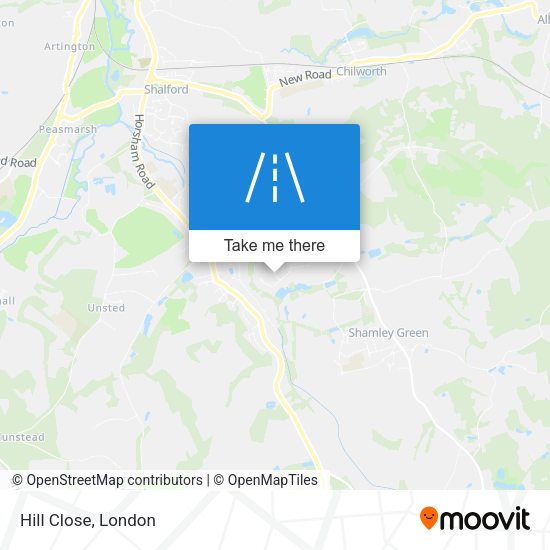 Hill Close map