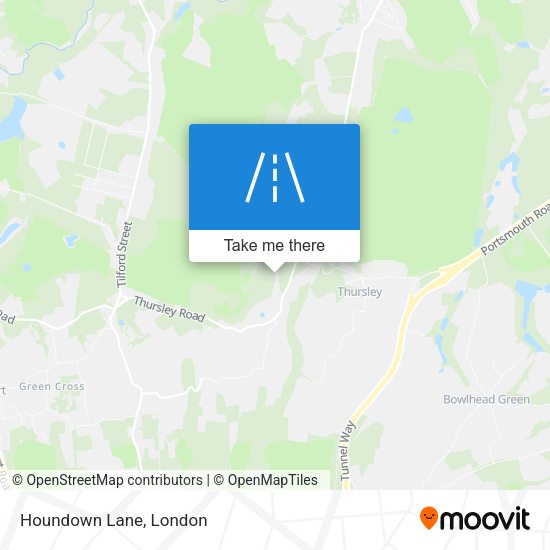 Houndown Lane map