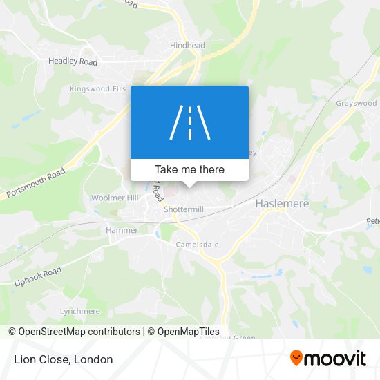 Lion Close map