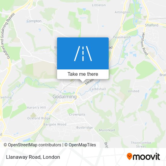 Llanaway Road map