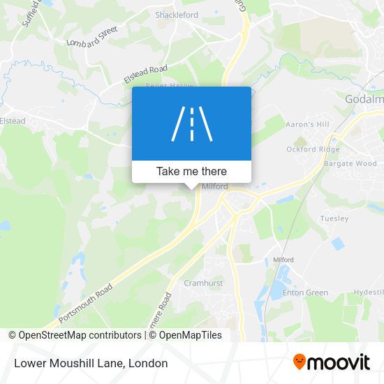Lower Moushill Lane map