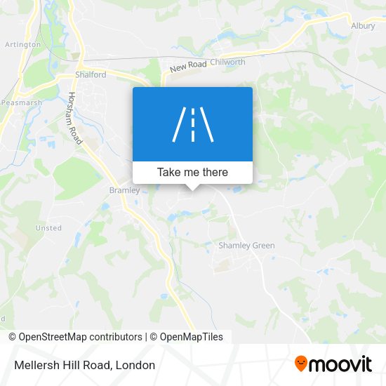 Mellersh Hill Road map