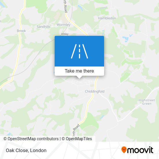 Oak Close map