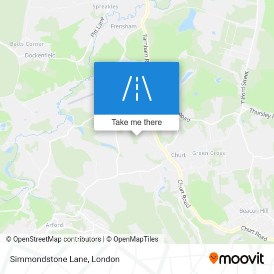 Simmondstone Lane map