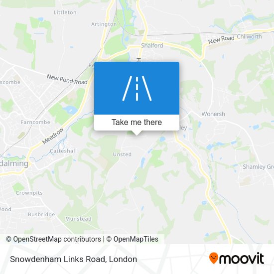 Snowdenham Links Road map
