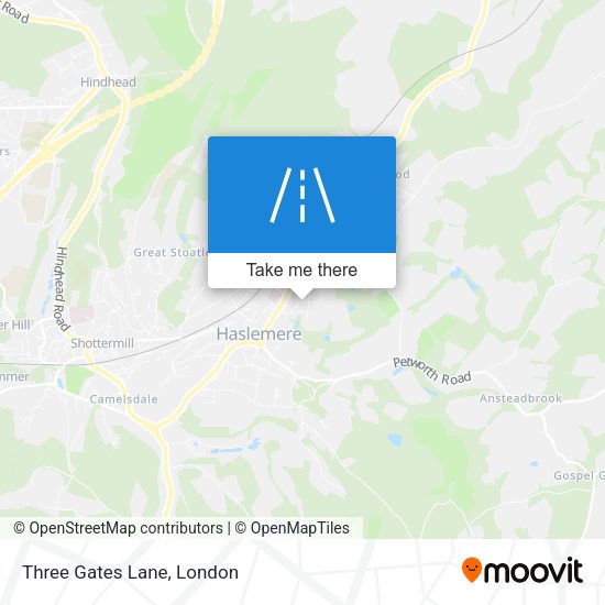 Three Gates Lane map