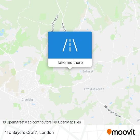 "To Sayers Croft" map
