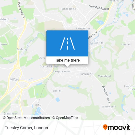 Tuesley Corner map