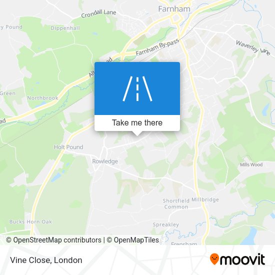 Vine Close map