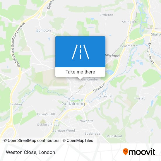 Weston Close map