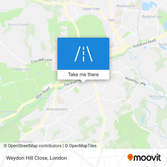 Weydon Hill Close map