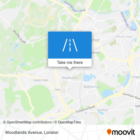 Woodlands Avenue map