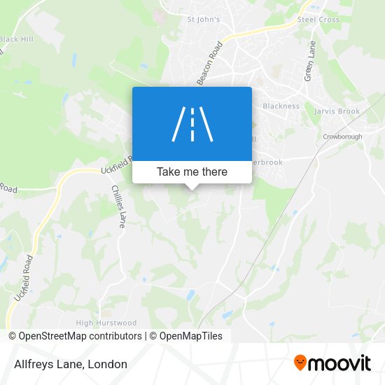 Allfreys Lane map