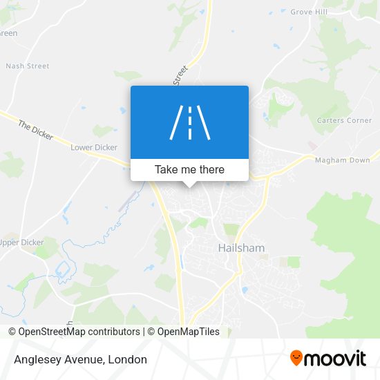 Anglesey Avenue map