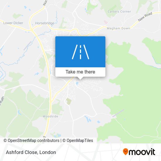 Ashford Close map