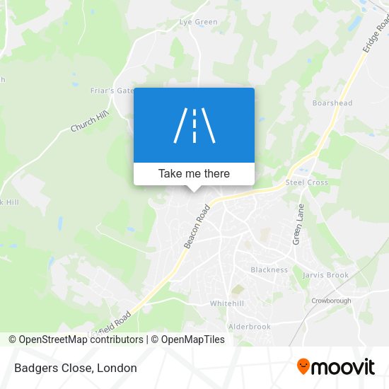 Badgers Close map