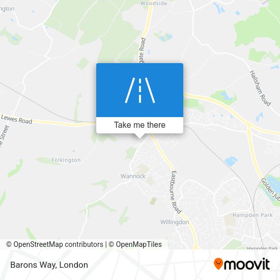 Barons Way map