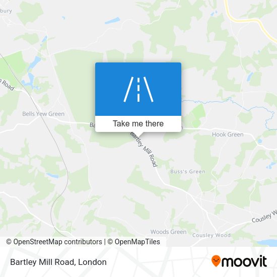 Bartley Mill Road map