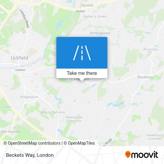 Beckets Way map