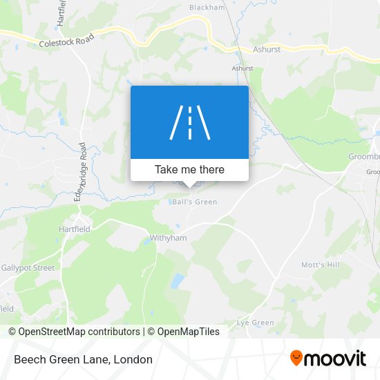 Beech Green Lane map