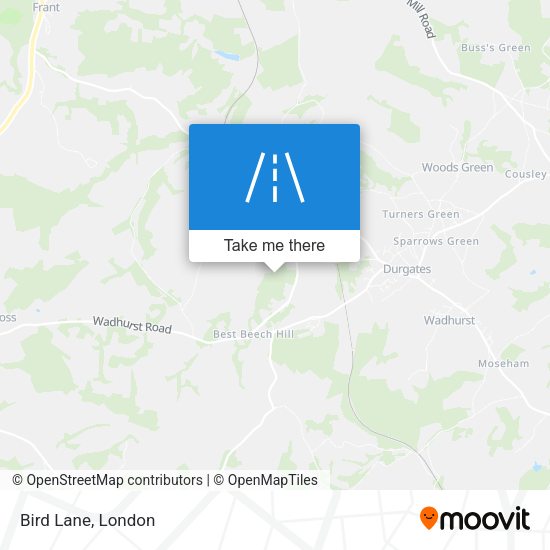 Bird Lane map