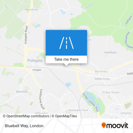 Bluebell Way map