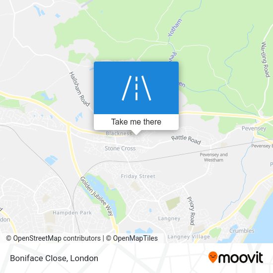 Boniface Close map