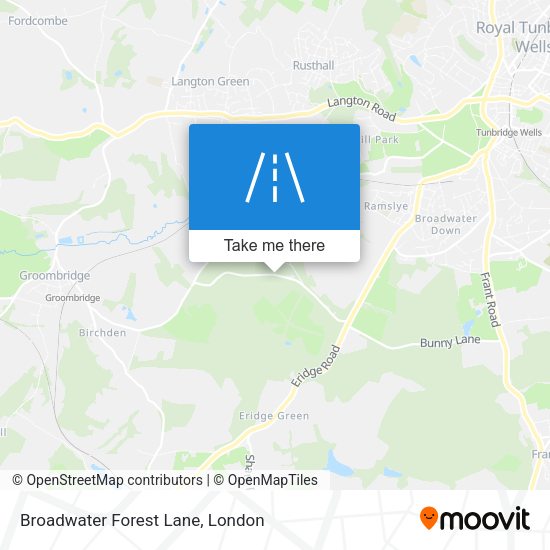 Broadwater Forest Lane map