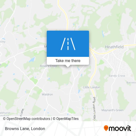 Browns Lane map