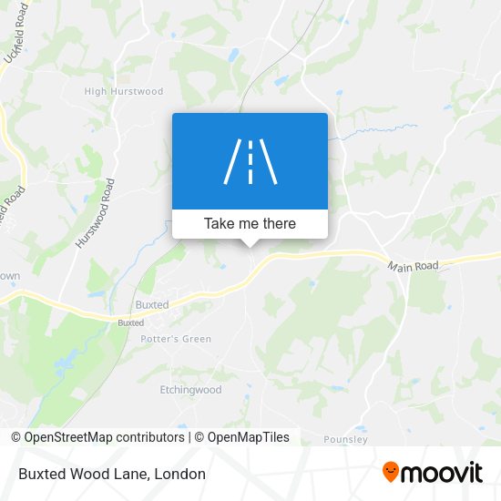 Buxted Wood Lane map