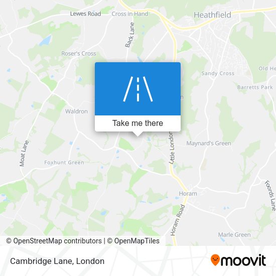 Cambridge Lane map