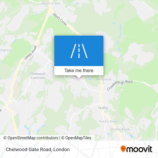 Chelwood Gate Road map