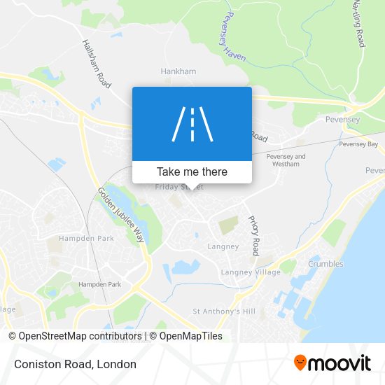 Coniston Road map