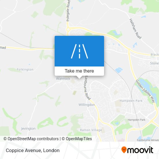 Coppice Avenue map