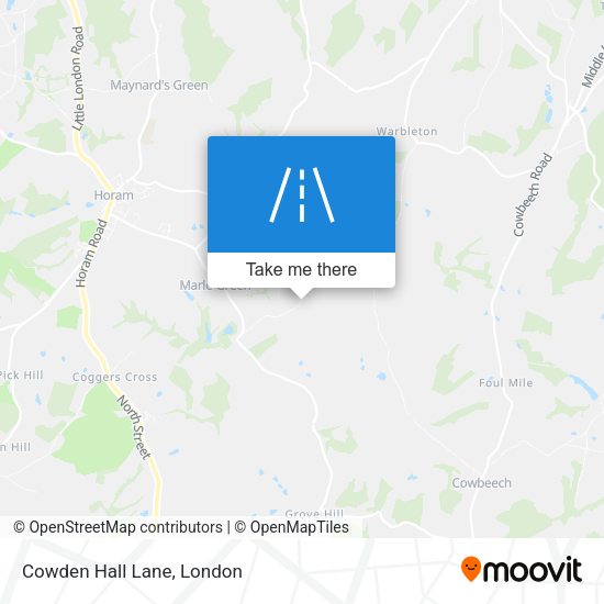 Cowden Hall Lane map