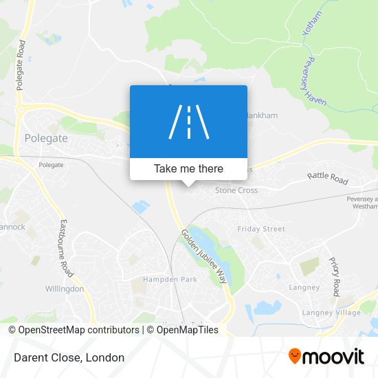 Darent Close map