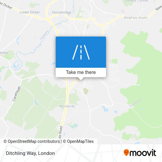 Ditchling Way map