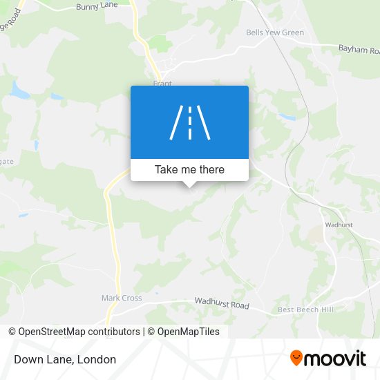 Down Lane map