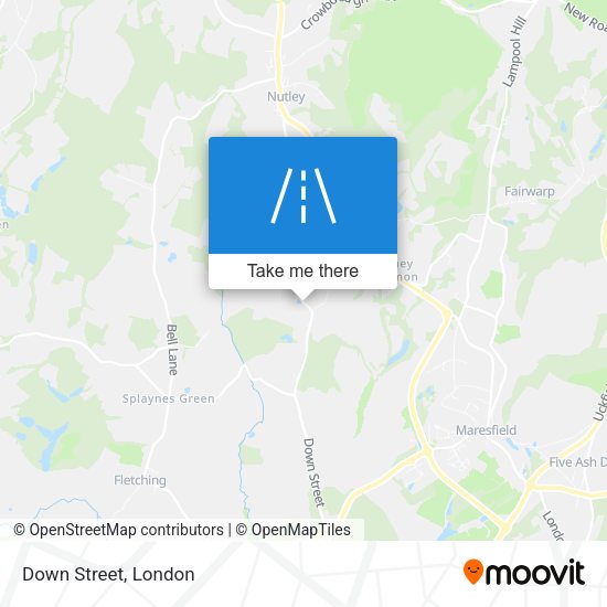 Down Street map