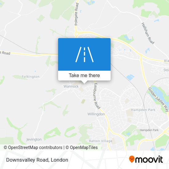 Downsvalley Road map