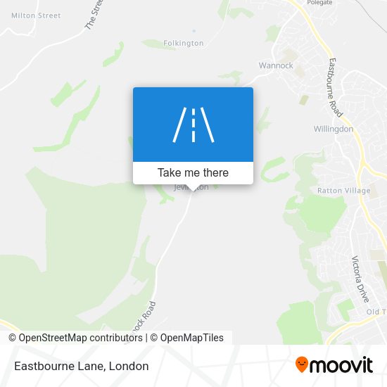 Eastbourne Lane map
