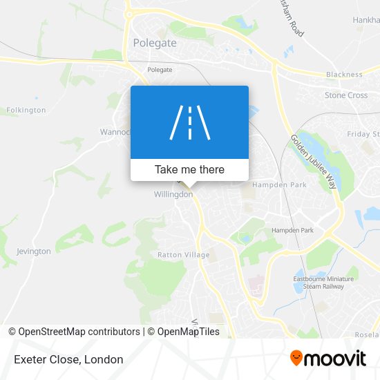 Exeter Close map