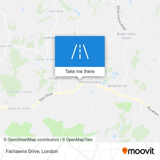 Fairlawns Drive map