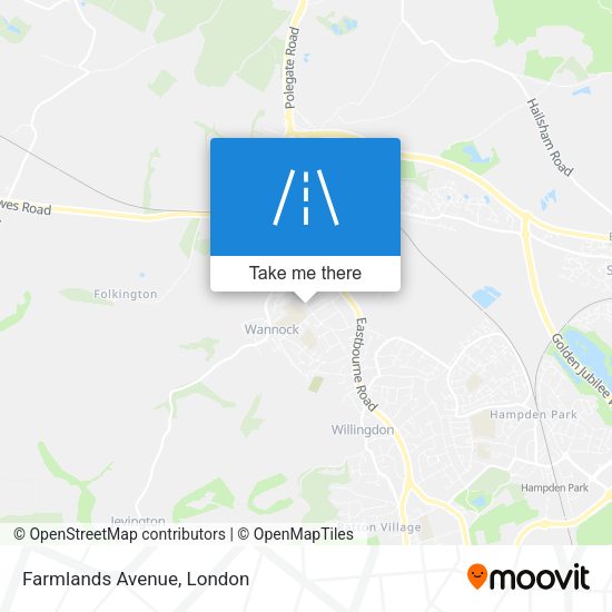 Farmlands Avenue map
