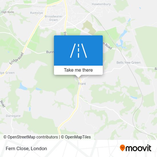 Fern Close map