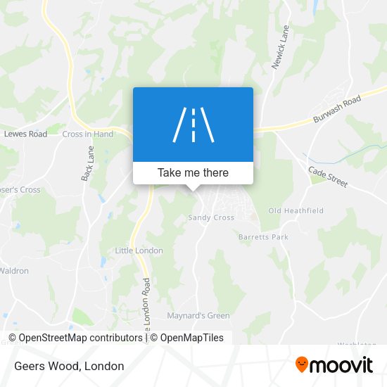 Geers Wood map
